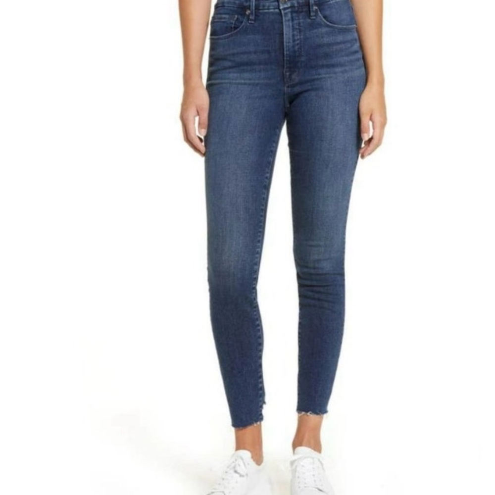 Good American Good Legs Raw Hem Jeans